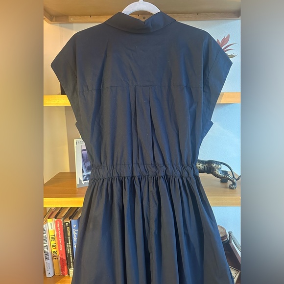 Mint Velvet Cotton Navy Blue Midi Shirt Dress - size 12 - Picture 12 of 13